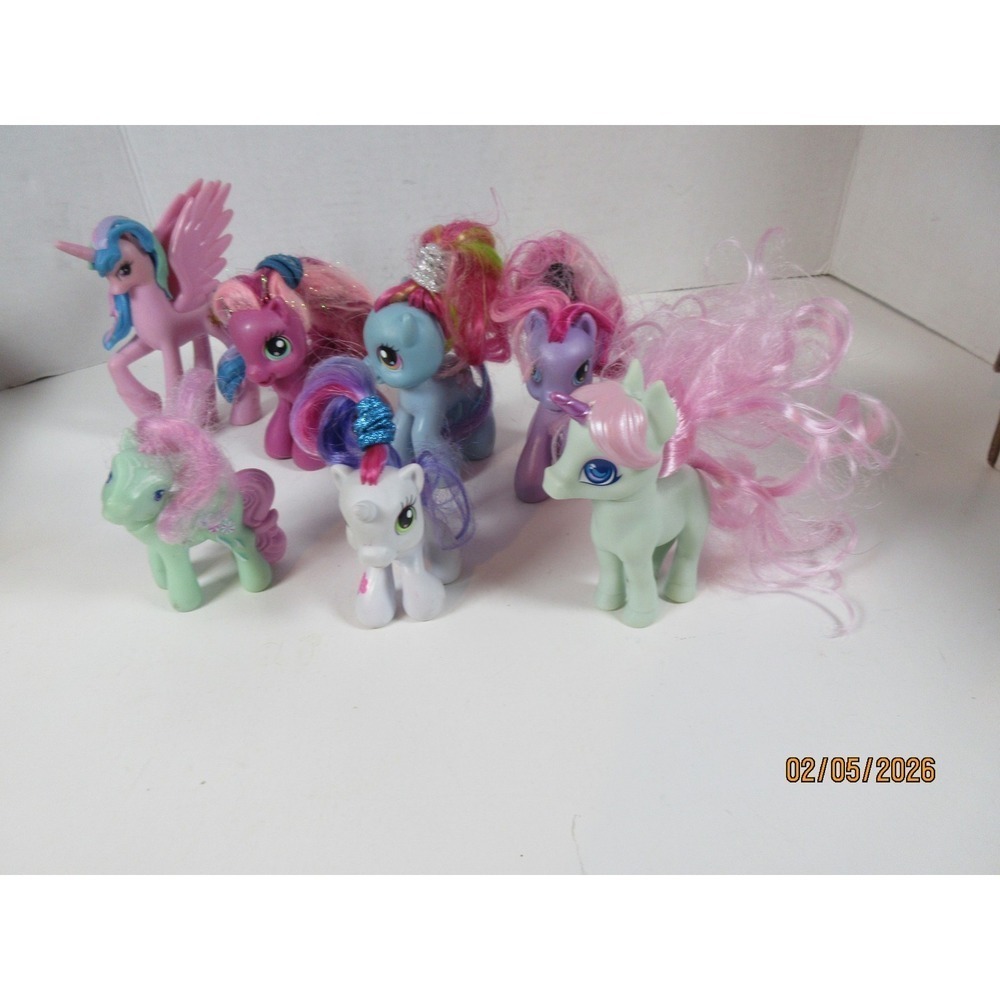 My Little Pony MLP Figure Lot of 7 - Unicorn, Pegasus, Alicorn - Used Condition
